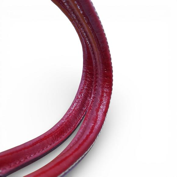 DOONEY & BOURKE Dillen Pocket Satchel Cherry Patent Leather Gold Crossbody Strap - Picture 8 of 16